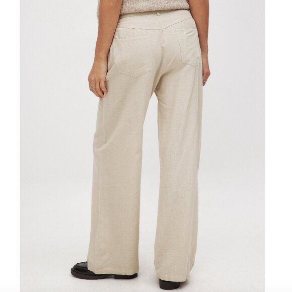 NA-KD Mid Waist Linen Mix Pants - Picture 4 of 15